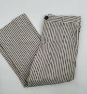 Cabi Women's Tick Tock Crop Striped Career Pants Size 6