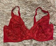 Liz & Co. Red Lace Underwire 38D Bra