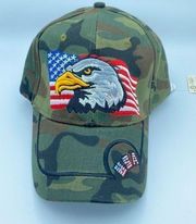 American Eagle Camo Patriotic Baseball Cap By Amrita Singh