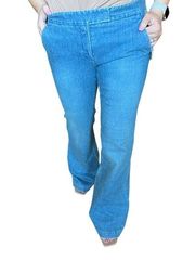 Theory NWT Tamara Low Rise Flare Leg Denim Trousers Jeans Light Wash Size 8