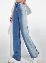 High Waisted Color Fade Jeans