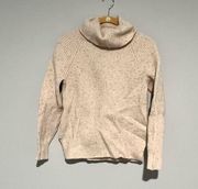 J Crew Mercantile Beige Tan Turtleneck Pullover Sweater Size S