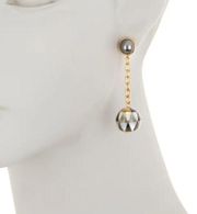 TORY BURCH Mother of Pearl Linear Drop Earrings