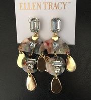 Ellen Tracy Multi Color Statement Earrings