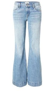 RE/DONE 70’s Low Rise Bell Bottom Jeans Size 31 in Lake Blue NWT