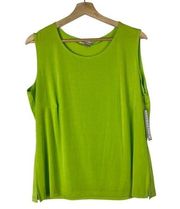 Notations Lime Green Sleeveless Dress Tank Top L