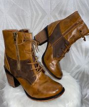 Ravenna Two-toned Laced Front Ankle Boots