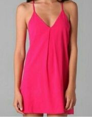 Alice + Olivia Ferrari Dress Hot Pink Silk Slip Shift Tank Women’s Size Small S