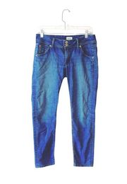 Collin Medium Wash Flap Pocket Mid-rise Skinny Ankle Jeans
