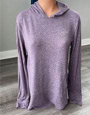 Grayson Threads Purple Hooded Sweater Knit Size M Coffee Soft A14