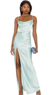 Nookie Dream Draped Gown in Mint Green Size XS NWT