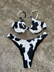 Zaful cow print bikini set