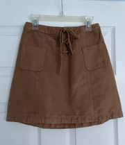 Cute Brown Suede Skirt