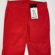 Rafaella Comfort Band Bermuda Pull On Shorts Women's Size 8 NWT Hibiscus