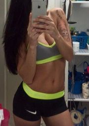 Nike Grey & neon green  sports bra