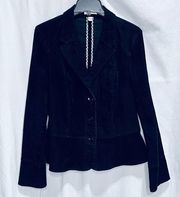 St. John's Bay Black Corduroy Blazer Jacket L