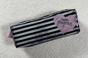 My Tagalongs Black White Marble Striped Hello Gorgeous Zippered Cosmetic Case