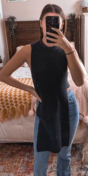 Black Night Sleeveless Sweater 