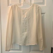 NWT  Silk Rose Front Detail Off White Top