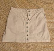 Button Up White Skirt