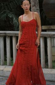 red Formal Prom Maxi Dress