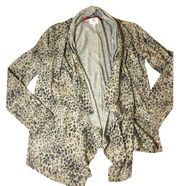 SUNDRY Leopard Open Cardigan Animal Print b