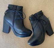 Made in Spain Leather Heeled Booties