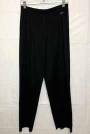 Nike  Womens Pants Medium Black Sweat Jogger Dri Fit Swoosh Casual Ribbed