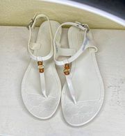 Coach Piccadilly White Jelly Sandals