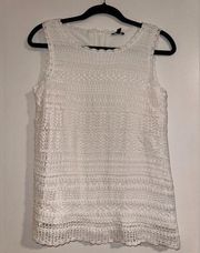 Small Talbots White Eyelet Sleeveless Top