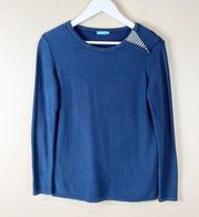 J. McLaughlin Crewneck Sweater Navy Blue XS