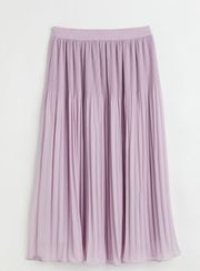 Lavender Pleated Midi Skirt