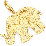 14k Solid Gold Elephant Pendant | Ideal 14k solid Gold Charm | Mother's Day Gift | Minimal Jewelry | Elephant Symbol |