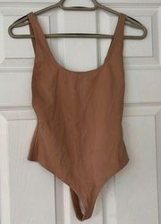 NEW  Tan LPA Bodysuit Size Small