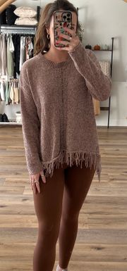 Frayed Oversized Sweater