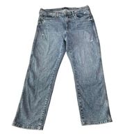 Gap Womens Jeans Size 14 High Rise Vintage Slim Medium Wash Distressed Denim