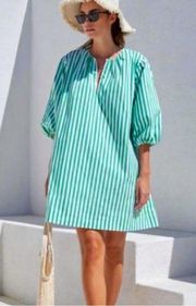 AYR Portofino Shift Dress In Green & White Striped XSmall