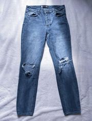 Kut from the Kloth Distressed Medium Wash Skinny Blue Jeans Women's Size 2