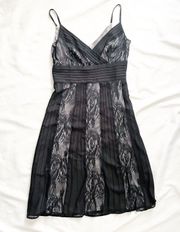 LOFT Black Lace V Neck Dress Size 6