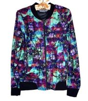 ATHLETA FLORAL FADE BOMBTASTIC JACKET SIZE M