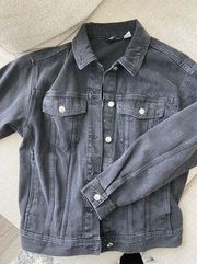 Oversized  Denim Black Jacket