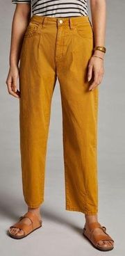 Pilcro • Anthropologie Jackson Tapered Pant mustard yellow Honey gold barrel leg