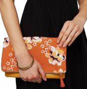 Zahara Reversible Floral Print Fold-over Clutch