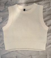 Sleeveless Cream Sweater