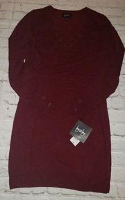 NWT Women's By & By Bordeaux Sweater Dress Size Xs