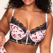 Adore Me Cherry Print Contour Bustier Demi