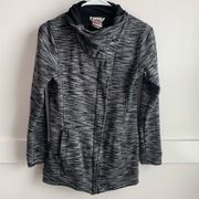 Avalanche Gray Heathered Diagonal Zip Jacket