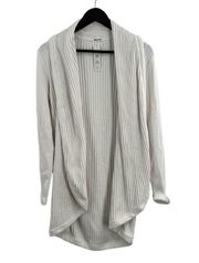 LAMade White Finch Cocoon Open Cardigan Size Small New