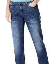 Armani Jeans 29 Indigo Blue Distressed Hemmed Series No. 006 Straight Leg Mid