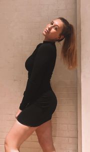 Long Sleeve Black Bodycon Dress